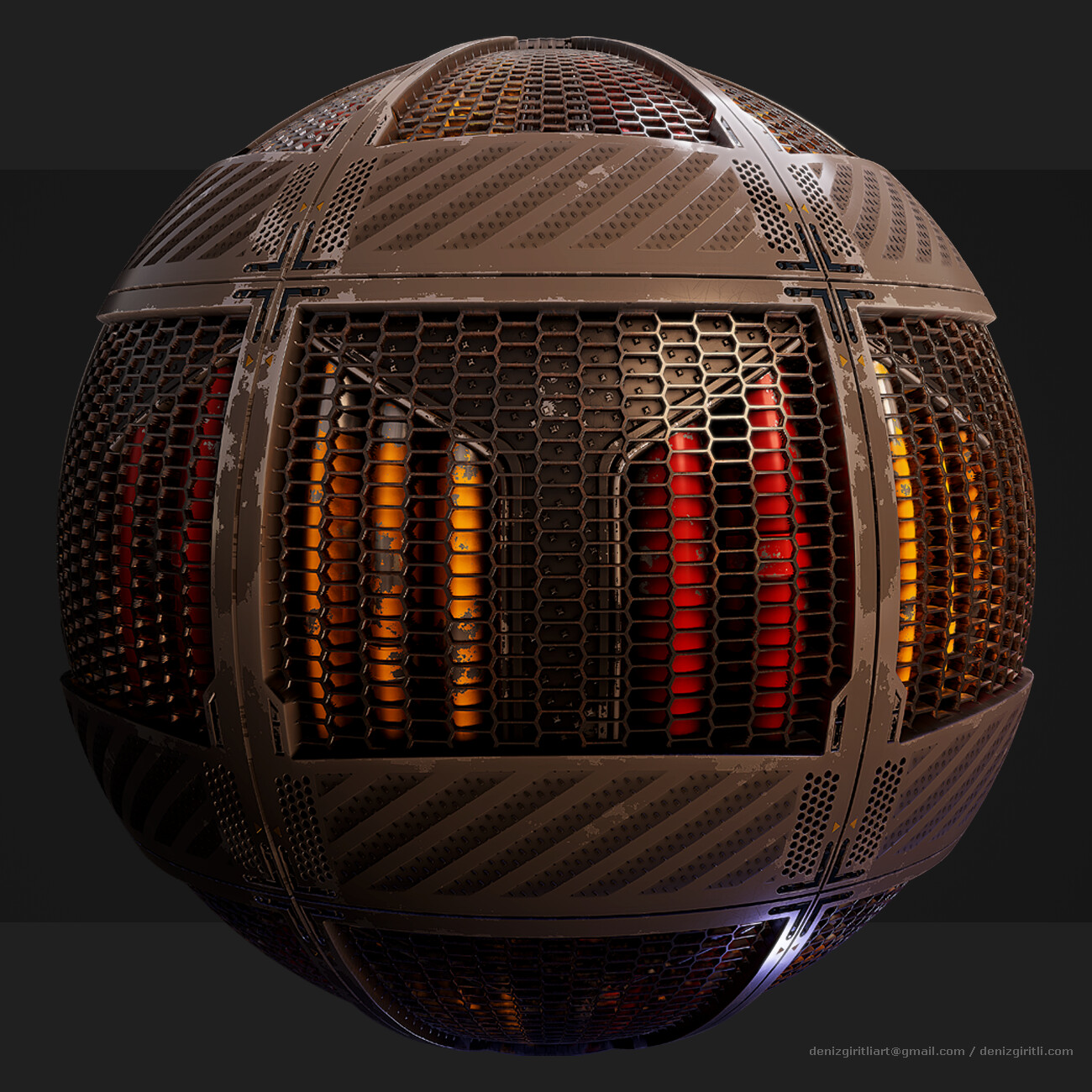 Sci-Fi Floor Panel With Mesh #1