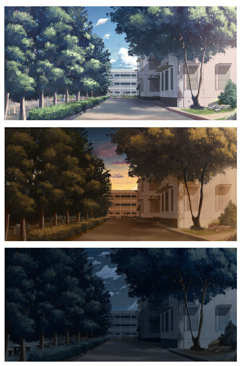 ArtStation - Anime school background