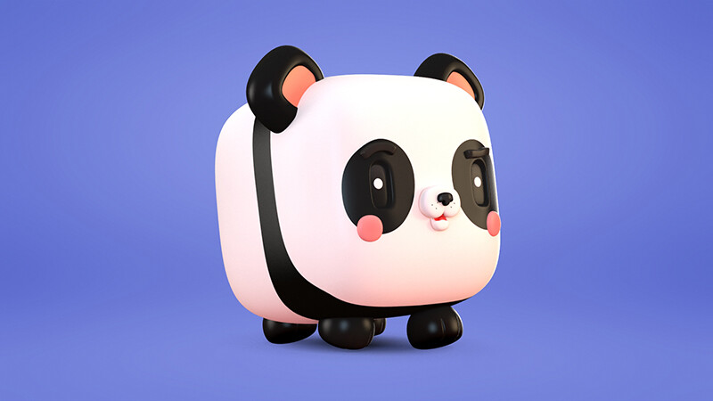 Kotanko 3d - Cartoon Cube Panda