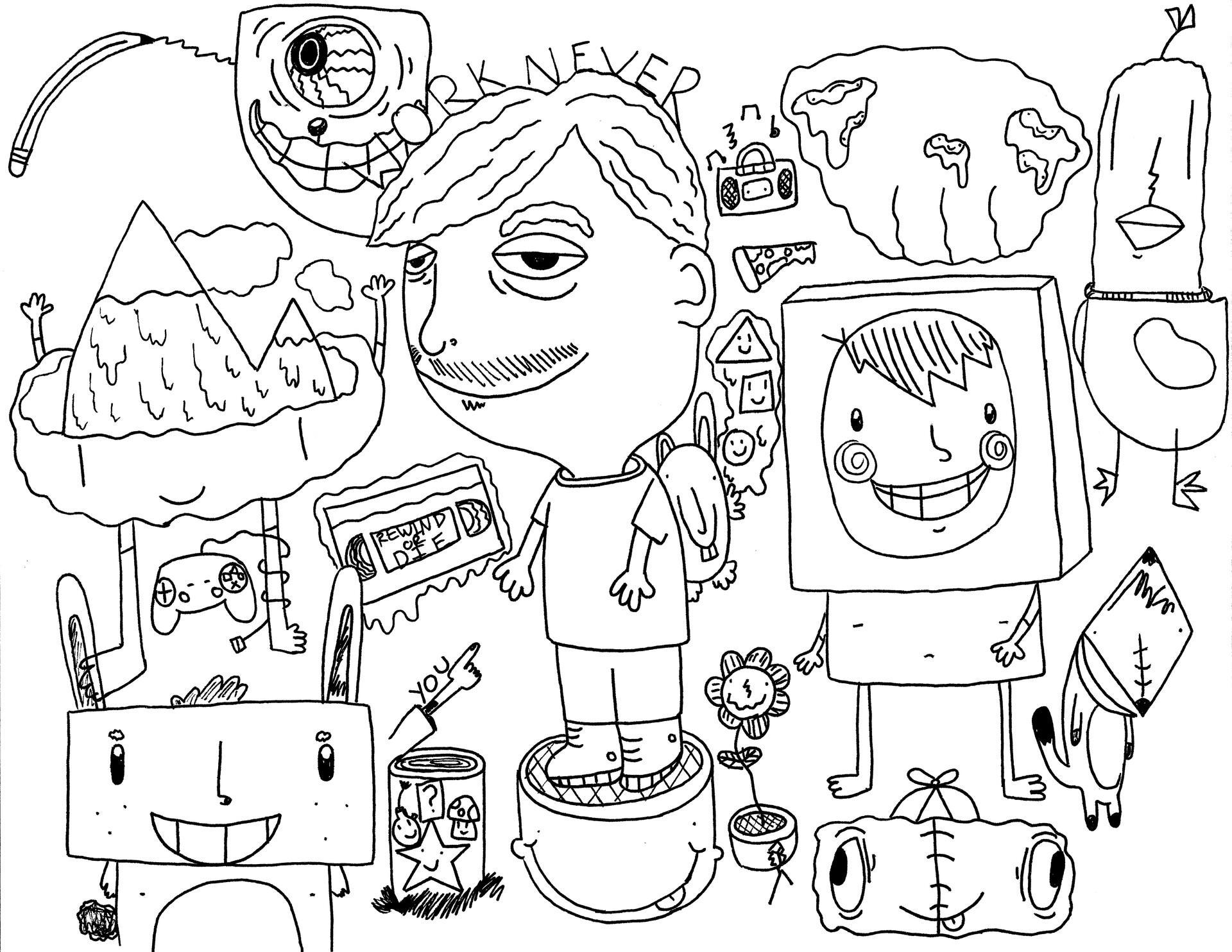 Artstation Coloring Page Illustration Collection Ty