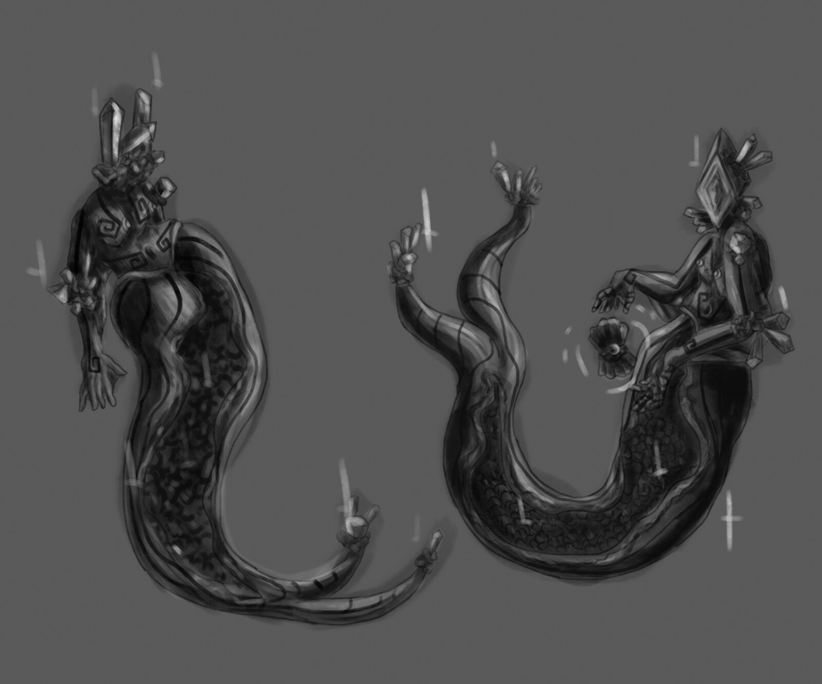first rough sketch for the creature concept