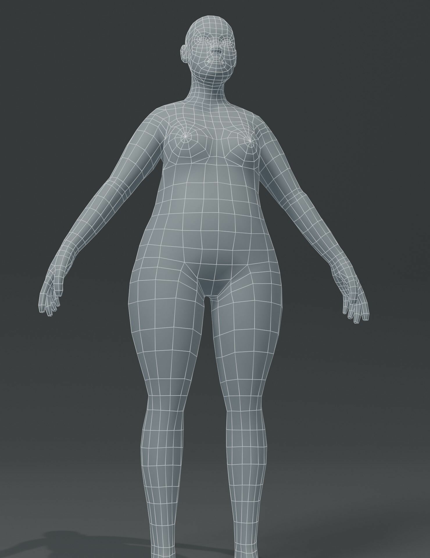 Artstation Female Body Fat Base Mesh 3d Model 3d Disco