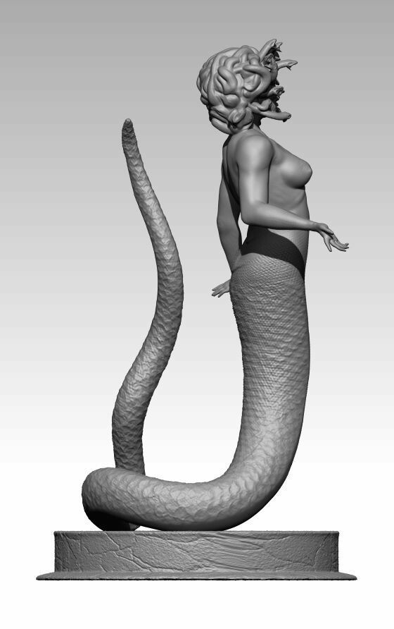 Gorgon mermaid and dice | 3D Print Model