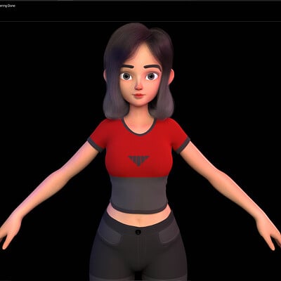 Stylized Girl Character Modeling in Blender Cycles 2.79 and  Eevee 2.8 - Amy Girl Style 1