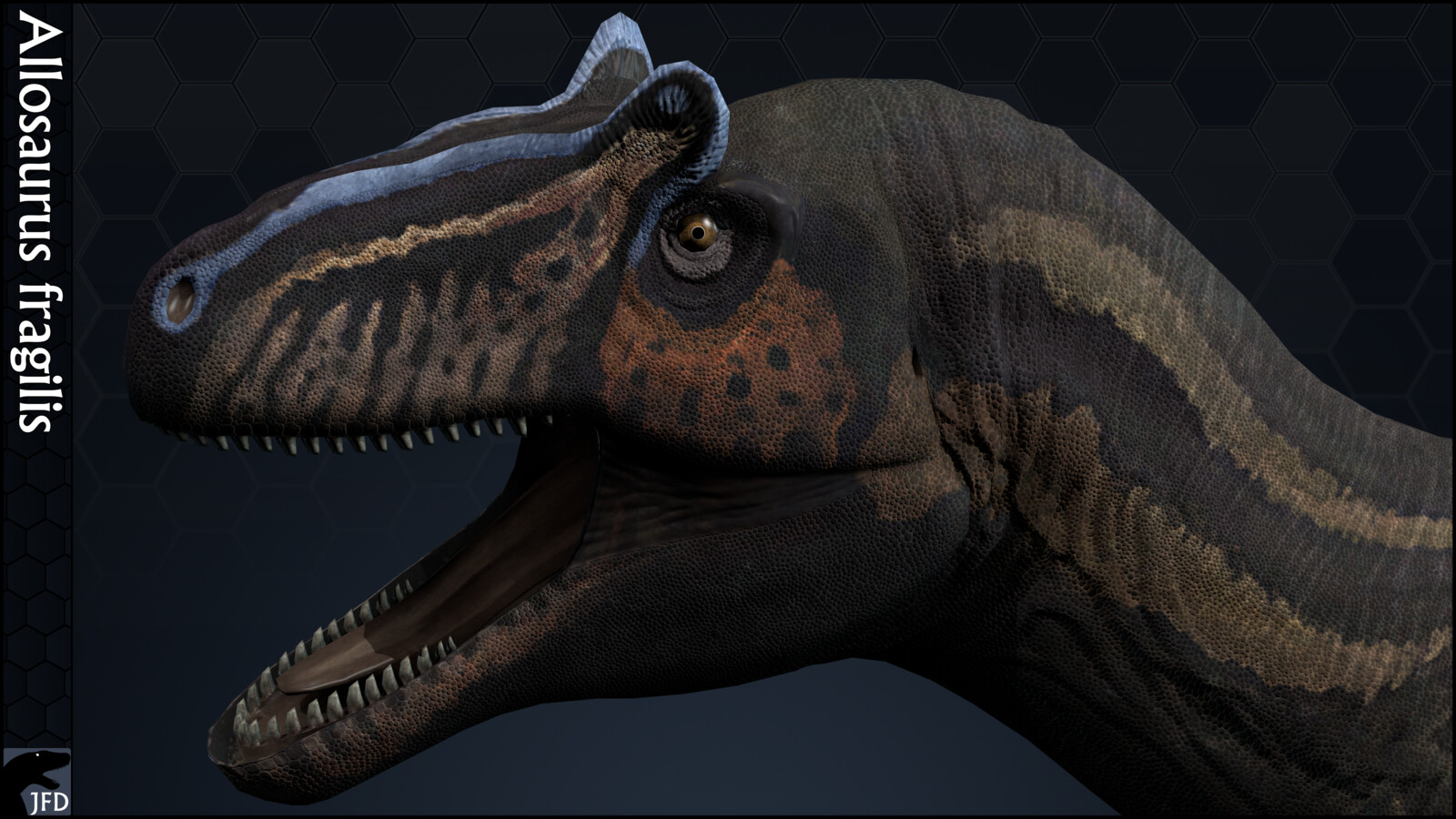 Allosaurus fragilis (AMNH 290) head render.