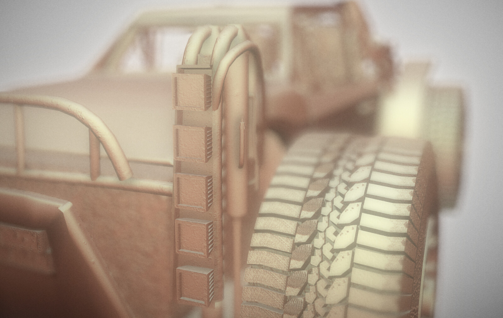 Matcap on lights and tires