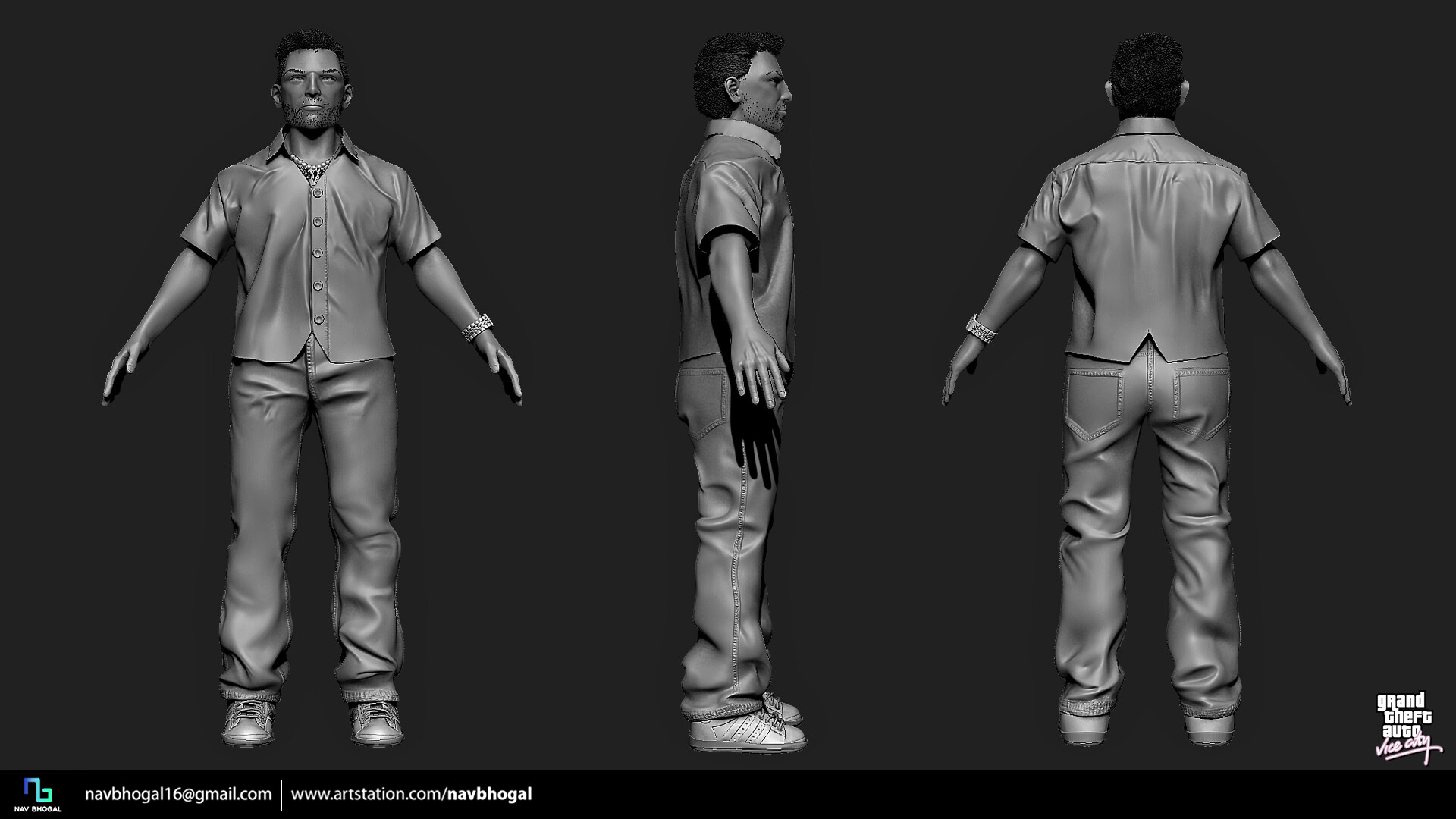 Artstation Gta Vice City Tommy Vercetti Navjeet Bhogal