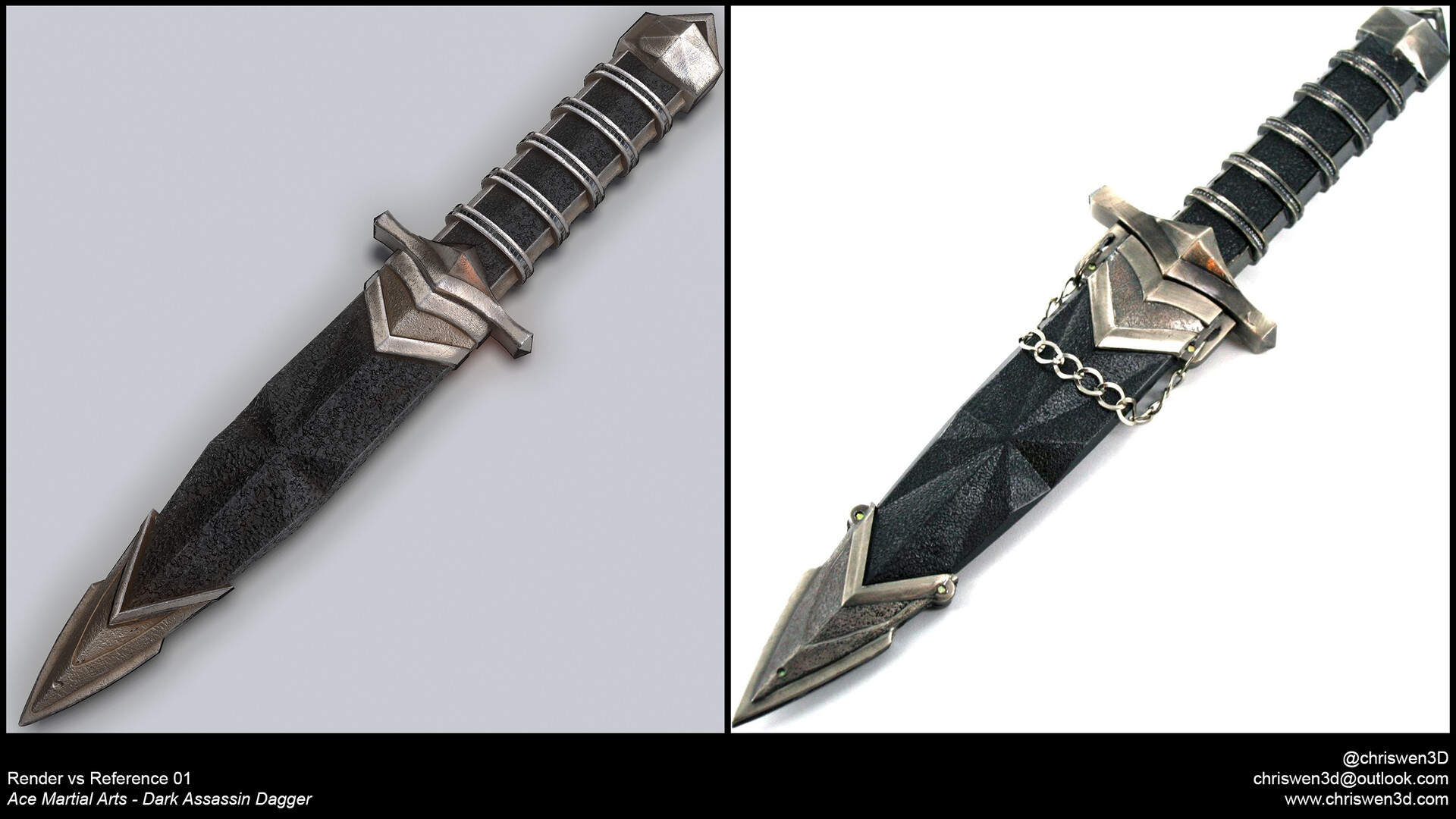 Chris Wen Ace Martial Arts Dark Assassin Dagger