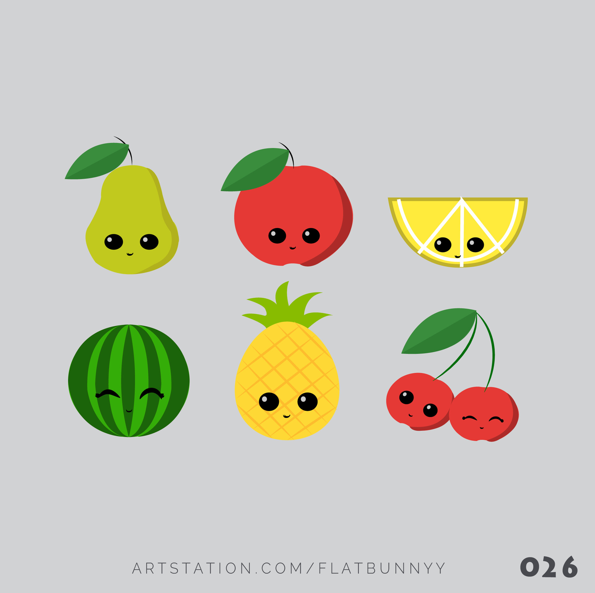 Artstation Fruit With Cute Faces