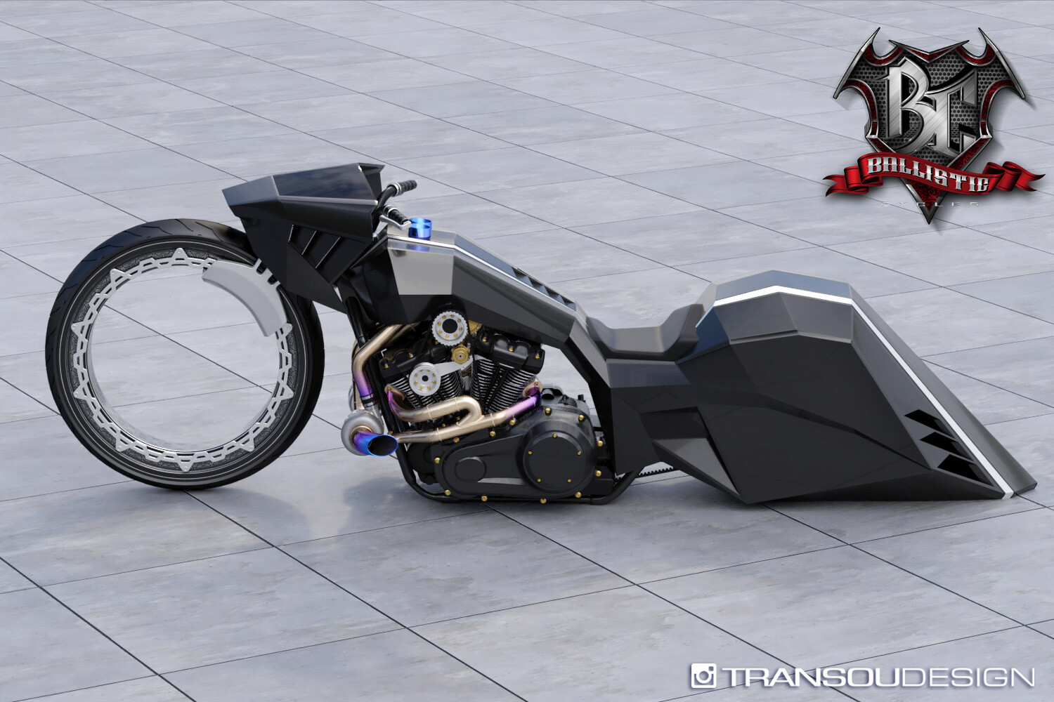 Electric store bagger motorcycle