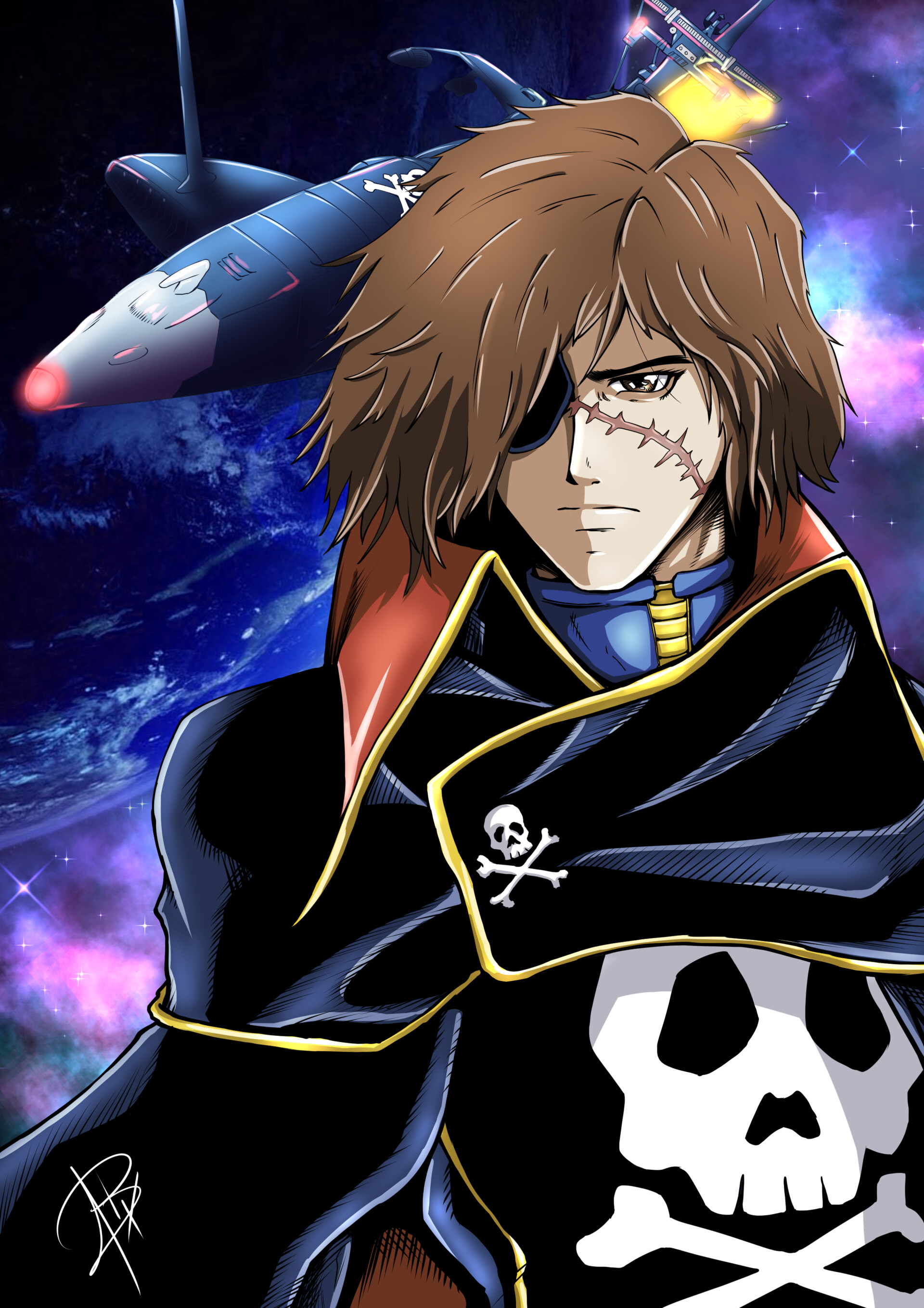 lets anime Space Promotional Captain Harlock