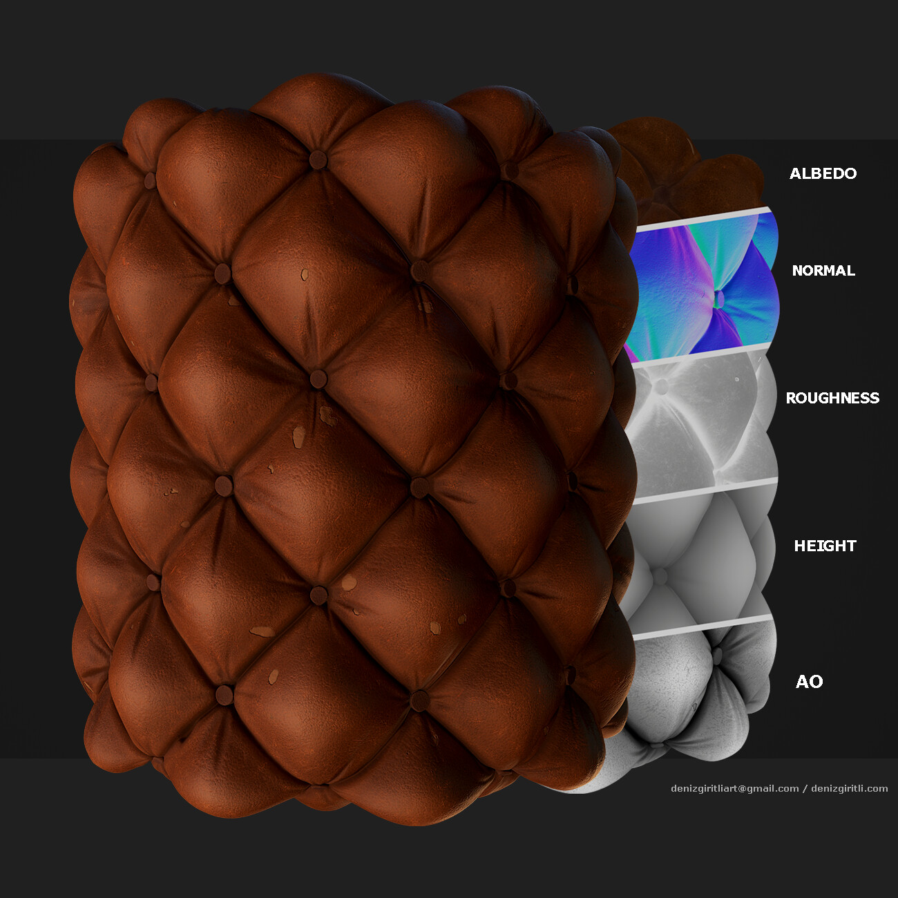 Leather Sofa Material Maps Breakdown