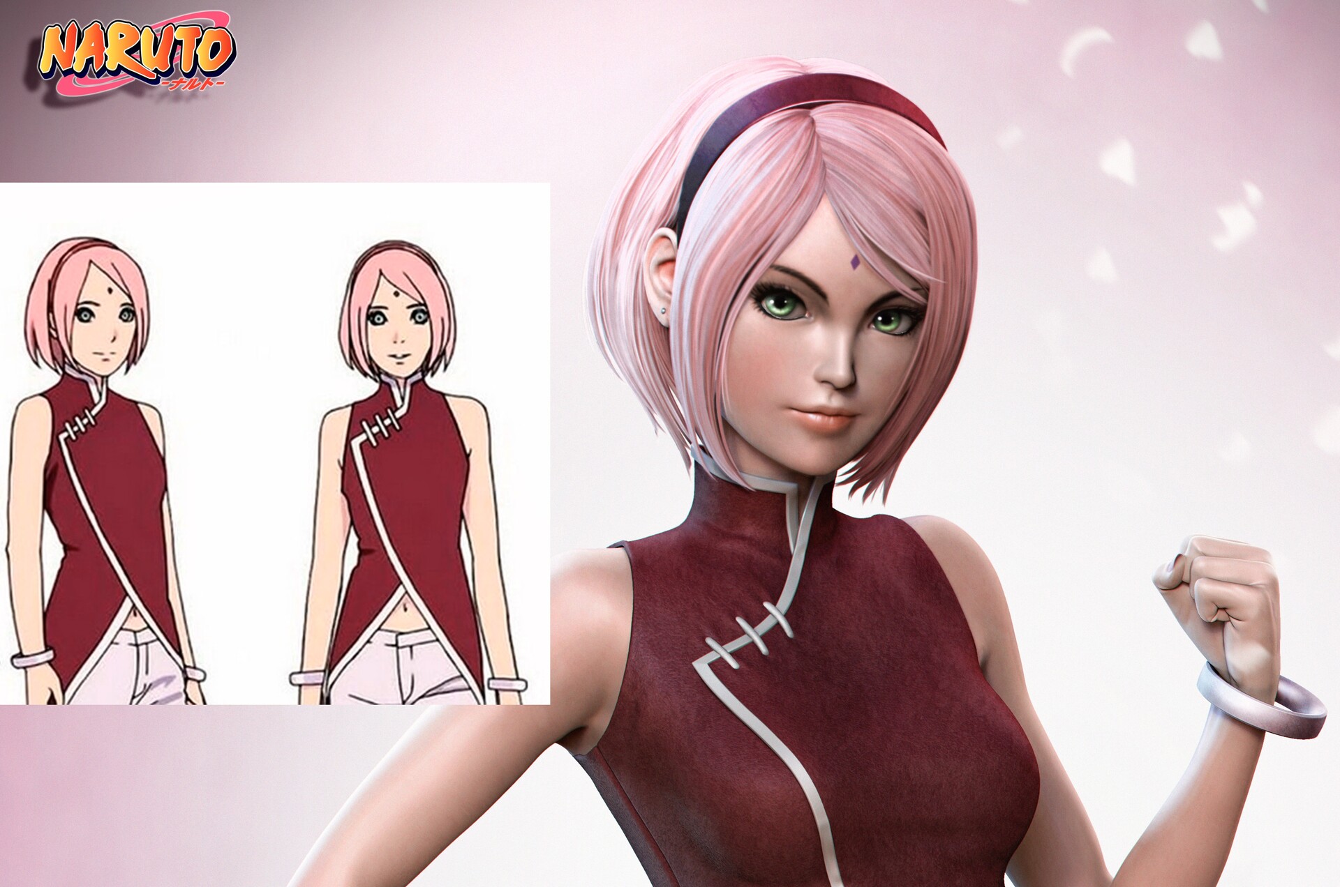 Fabiano Carlos Coelho Sakura Haruno Boruto Version Fan Art