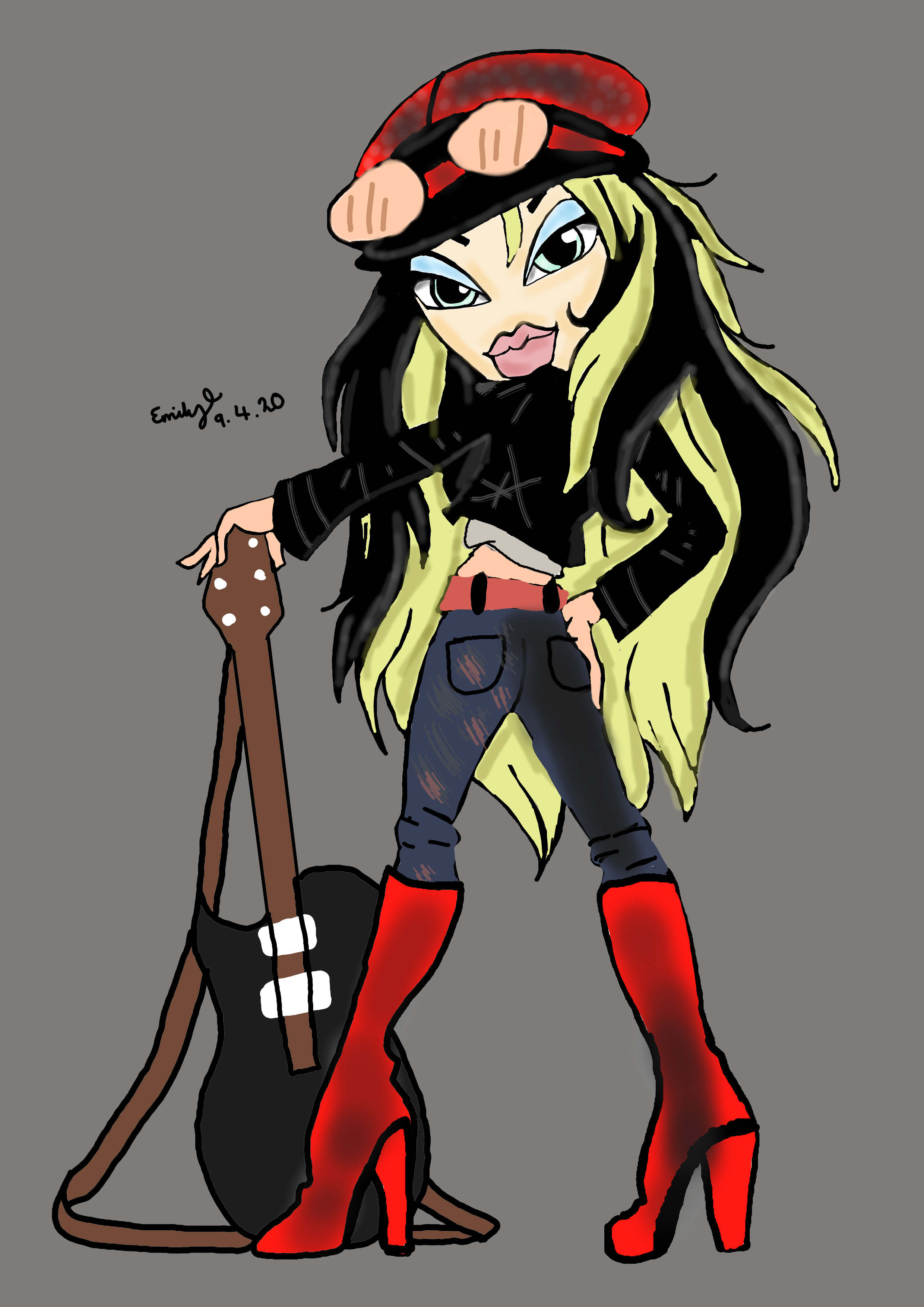 Artstation Bratz Rock Angelz Cloe Digital Art Emily Grainger Disney drawings cartoon drawings cute drawings cartoon art cartoon icons kawaii drawings bratz characters cute characters boujee aesthetic. artstation bratz rock angelz cloe
