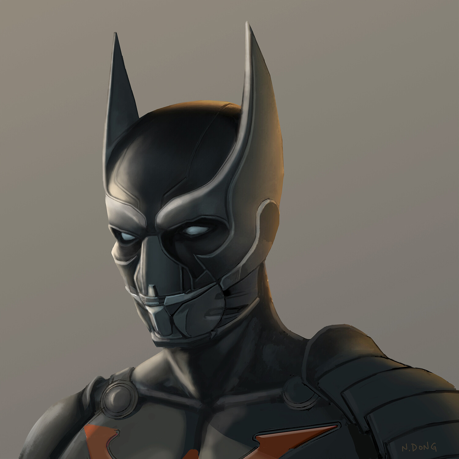 Batman mask designed for Batman Beyond as a live action film.
