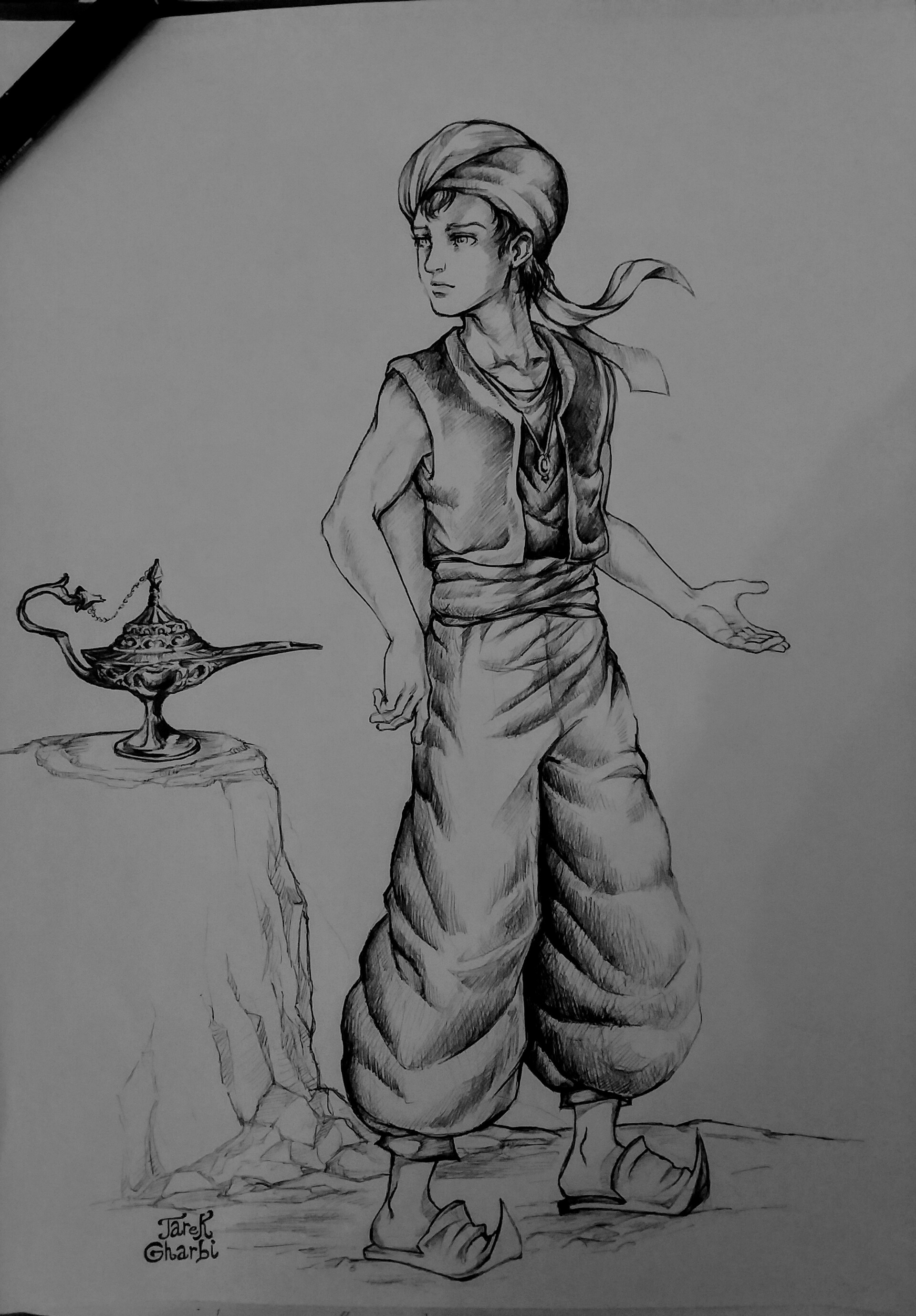 Aladdin sketch by Atnica on DeviantArt