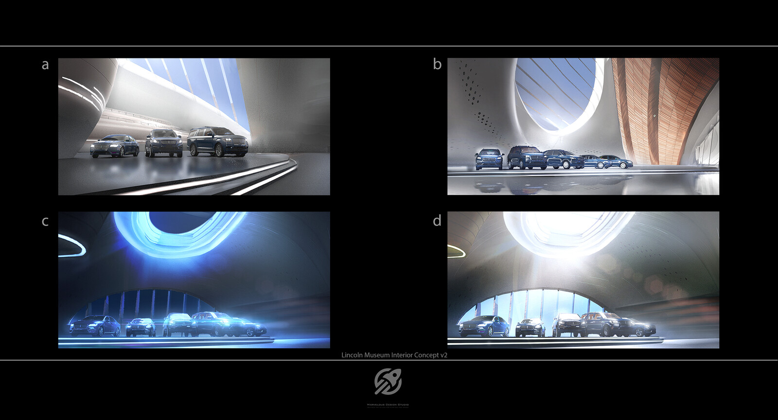 Quick drafts and thumbs  of  the space,design and lighting situations.