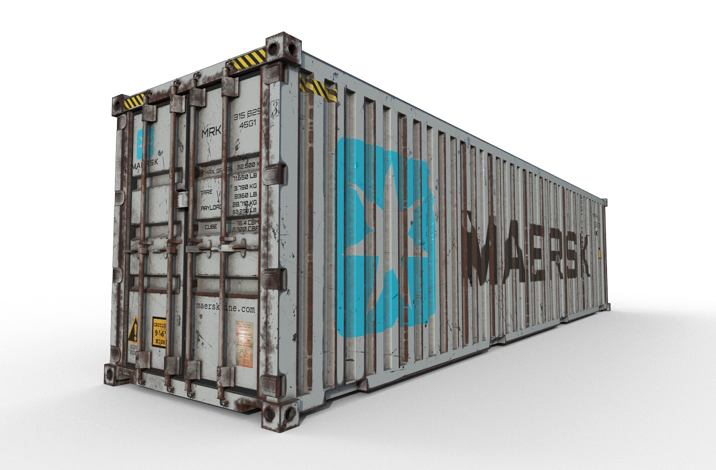 Artstation Dirty 40ft Maersk Container Talha Helvaci