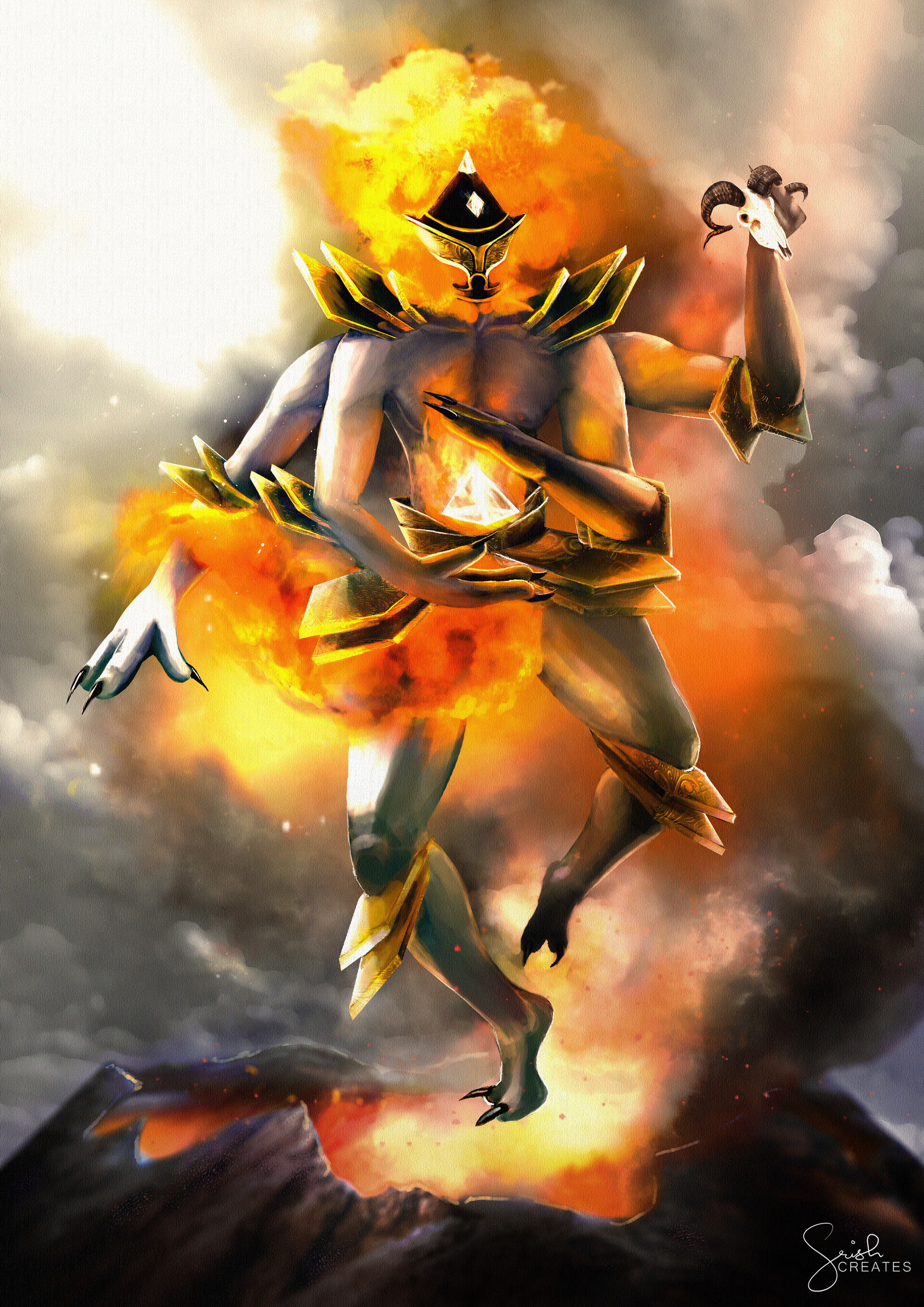 Srish Nair - Hephaestus - God of fire and volcanoes