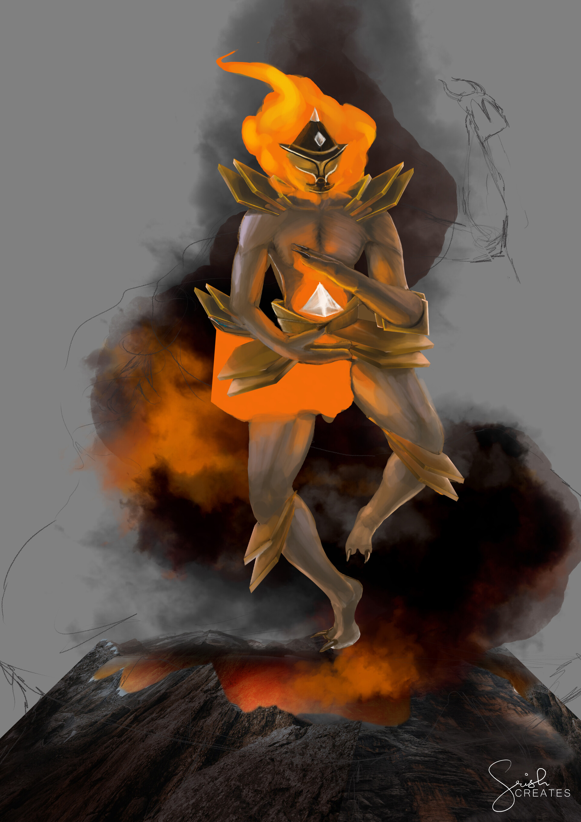 Srish Nair - Hephaestus - God of fire and volcanoes