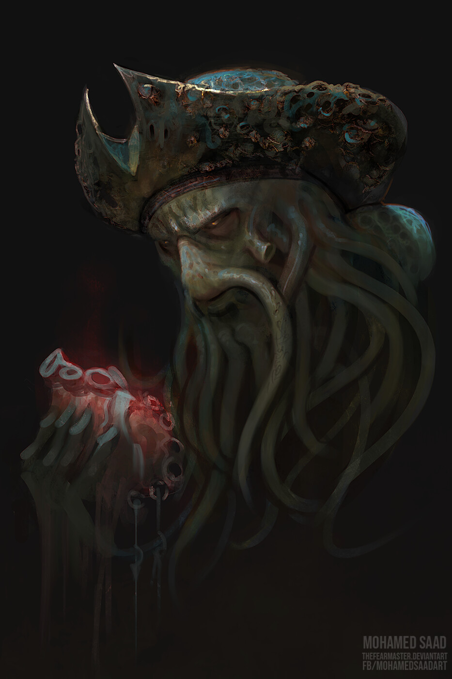 A drawing I did of the Davy Jones Model from Sea of Thieves   rSeaofthieves