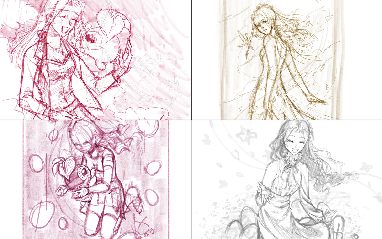 Concept sketches done in Adobe Fresco