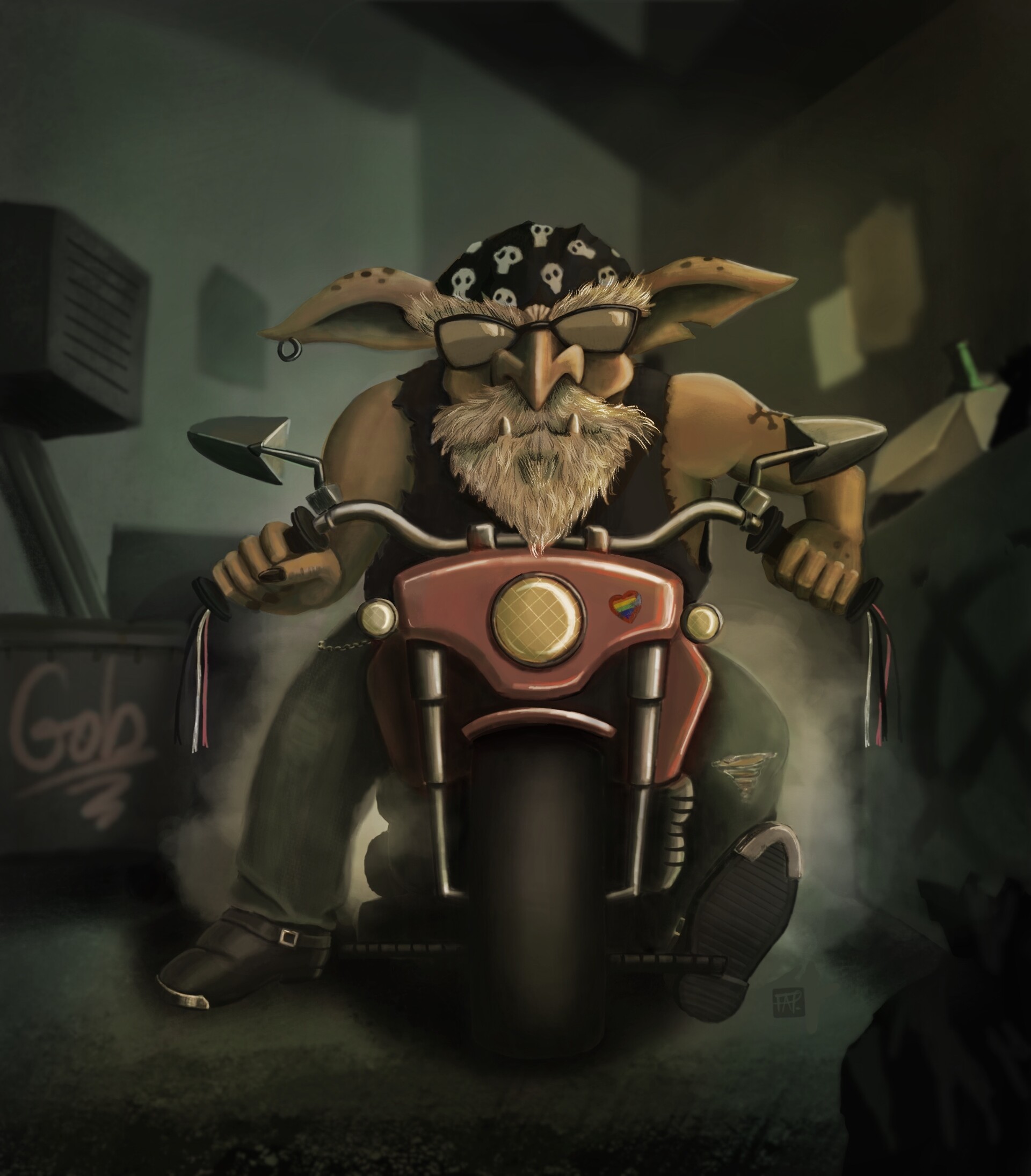 ArtStation Biker gobelin