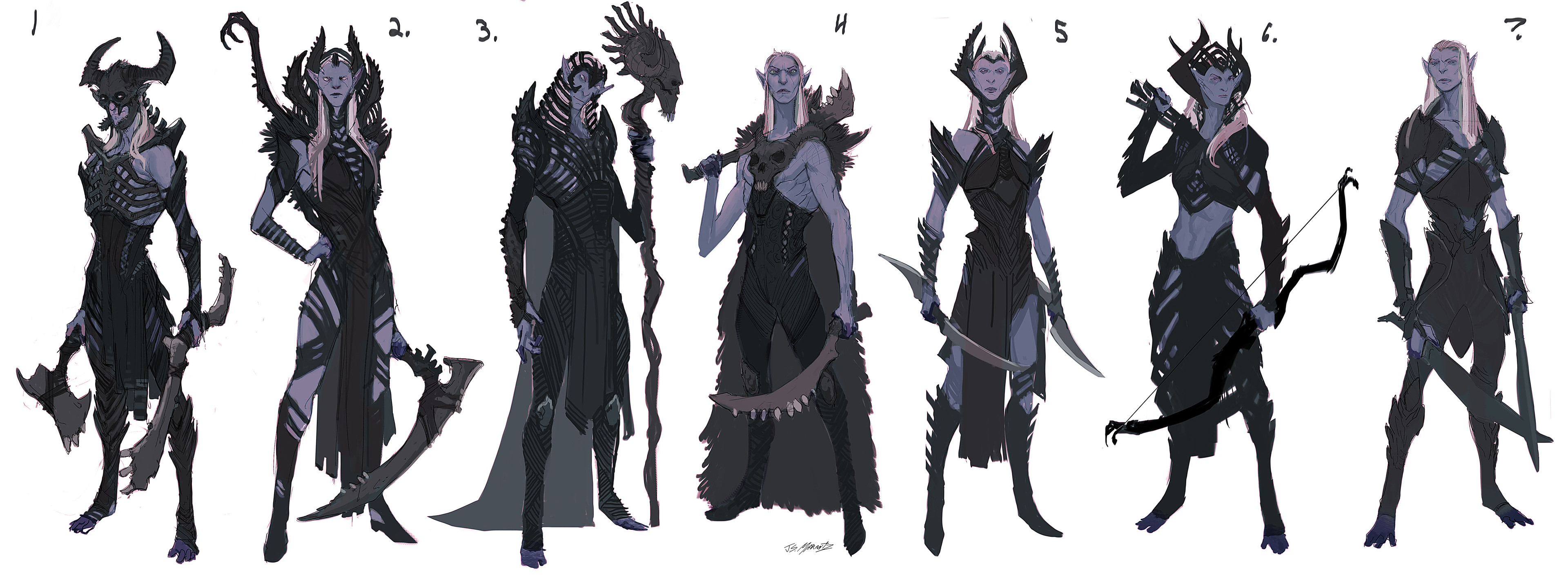 Jerad S. Marantz - Dark Elves Designs for Canceled Game