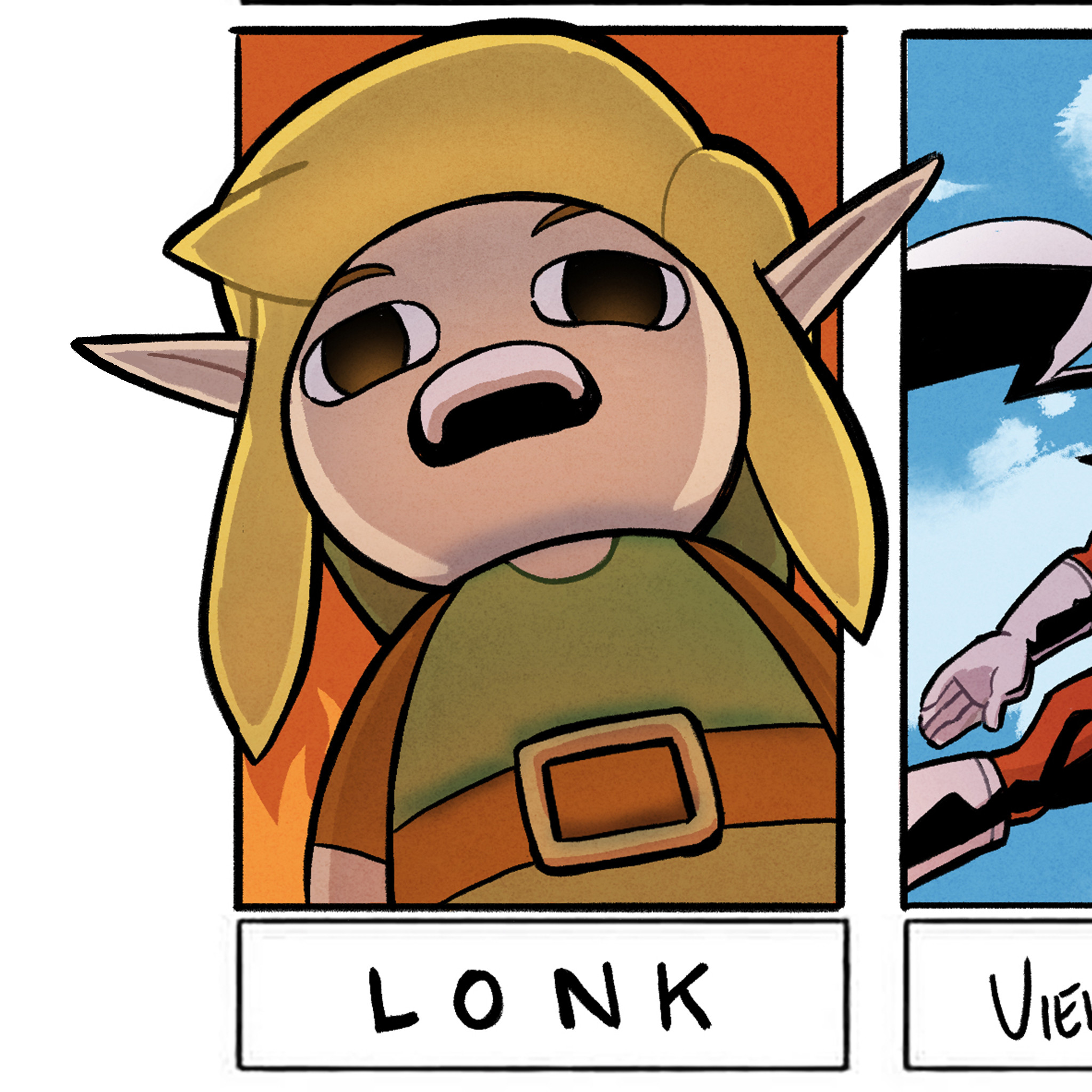 Meme version of Link from Zelda