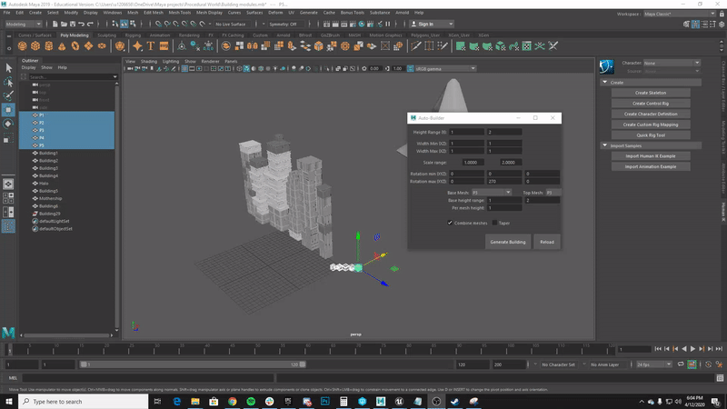 Procedural tool in action 