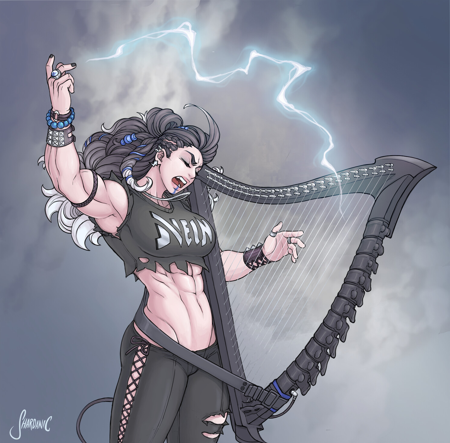 Shardanic Artworks Heavy Metal Harp