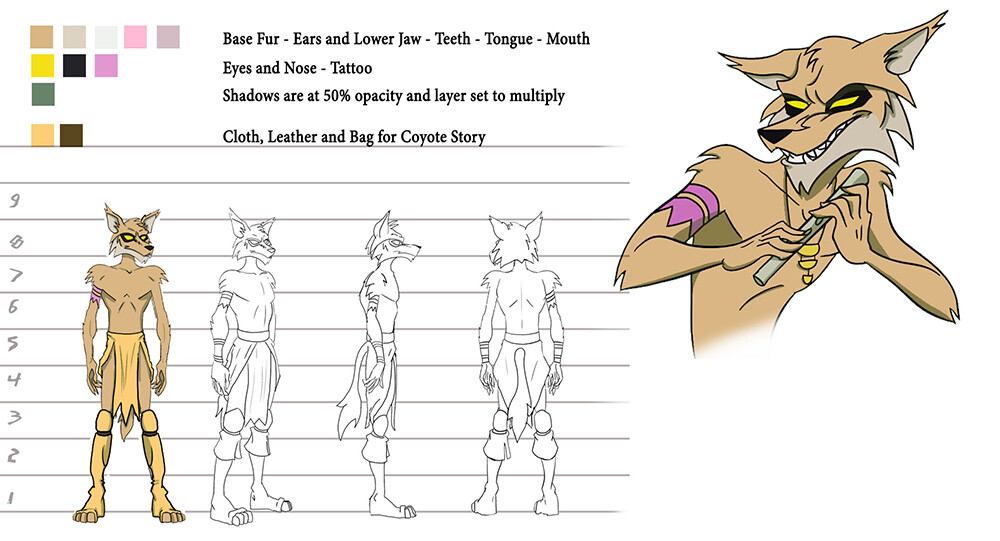 Coyote Model Sheet