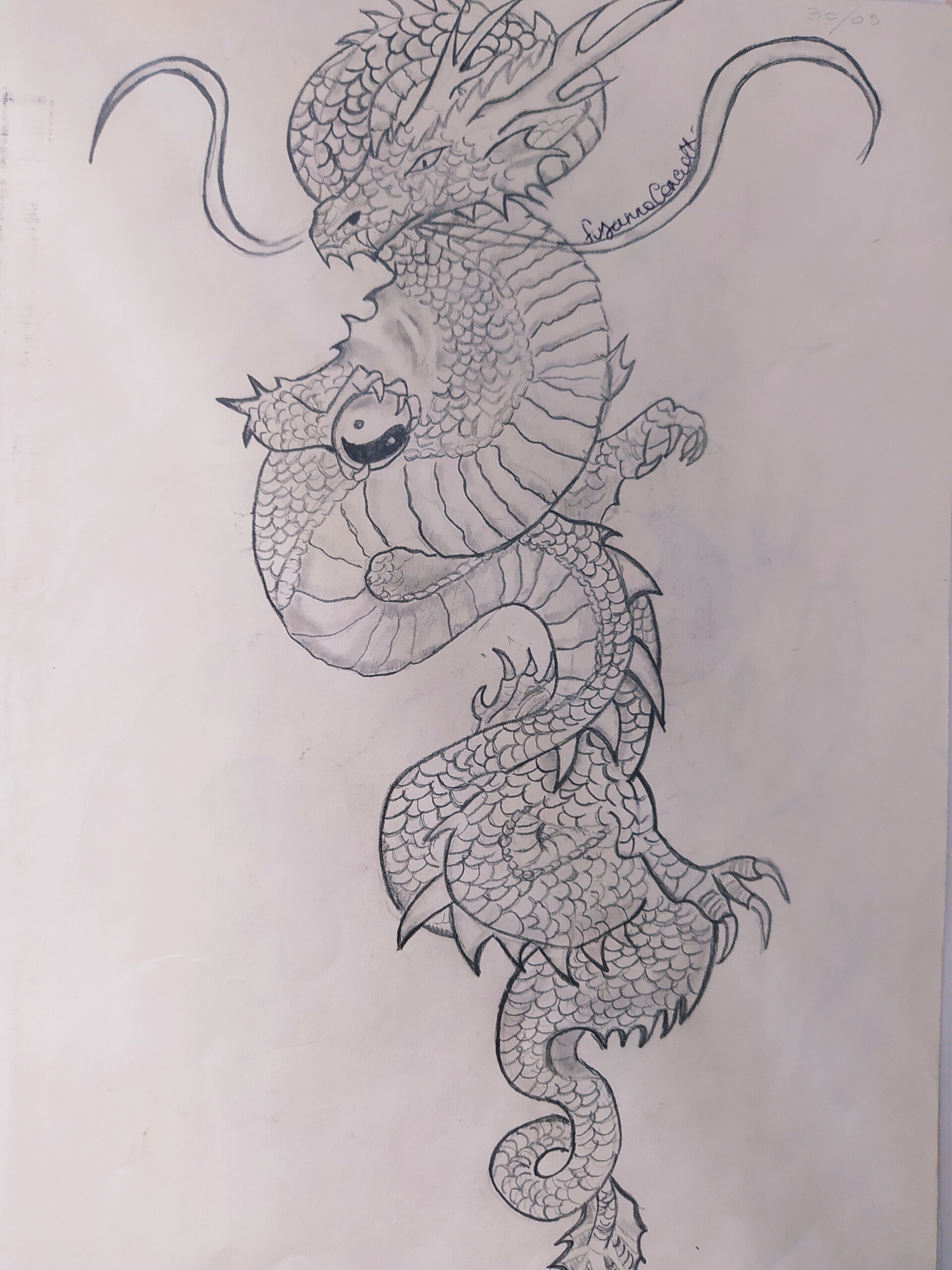 ArtStation - Chinese Dragon Drawing