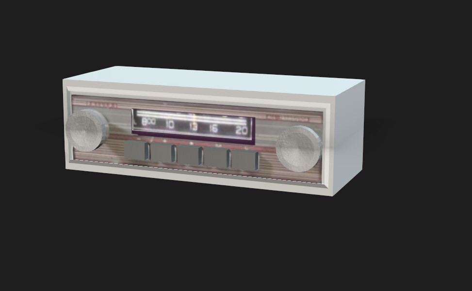 ArtStation 70's car dash radio
