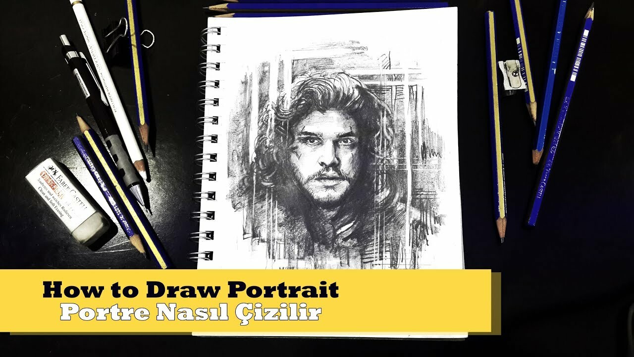 Ucu Ucuna How To Draw Portrait Speed Drawing Jon Snow Portre Nasil Cizilir Hizli Cizim Jon Snow