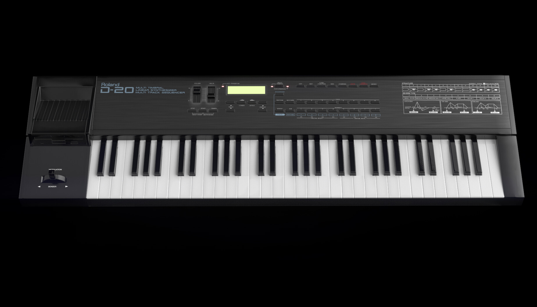 Roland D-20 鍵キーボード Roland D-20 | Vintage Synth Explorer