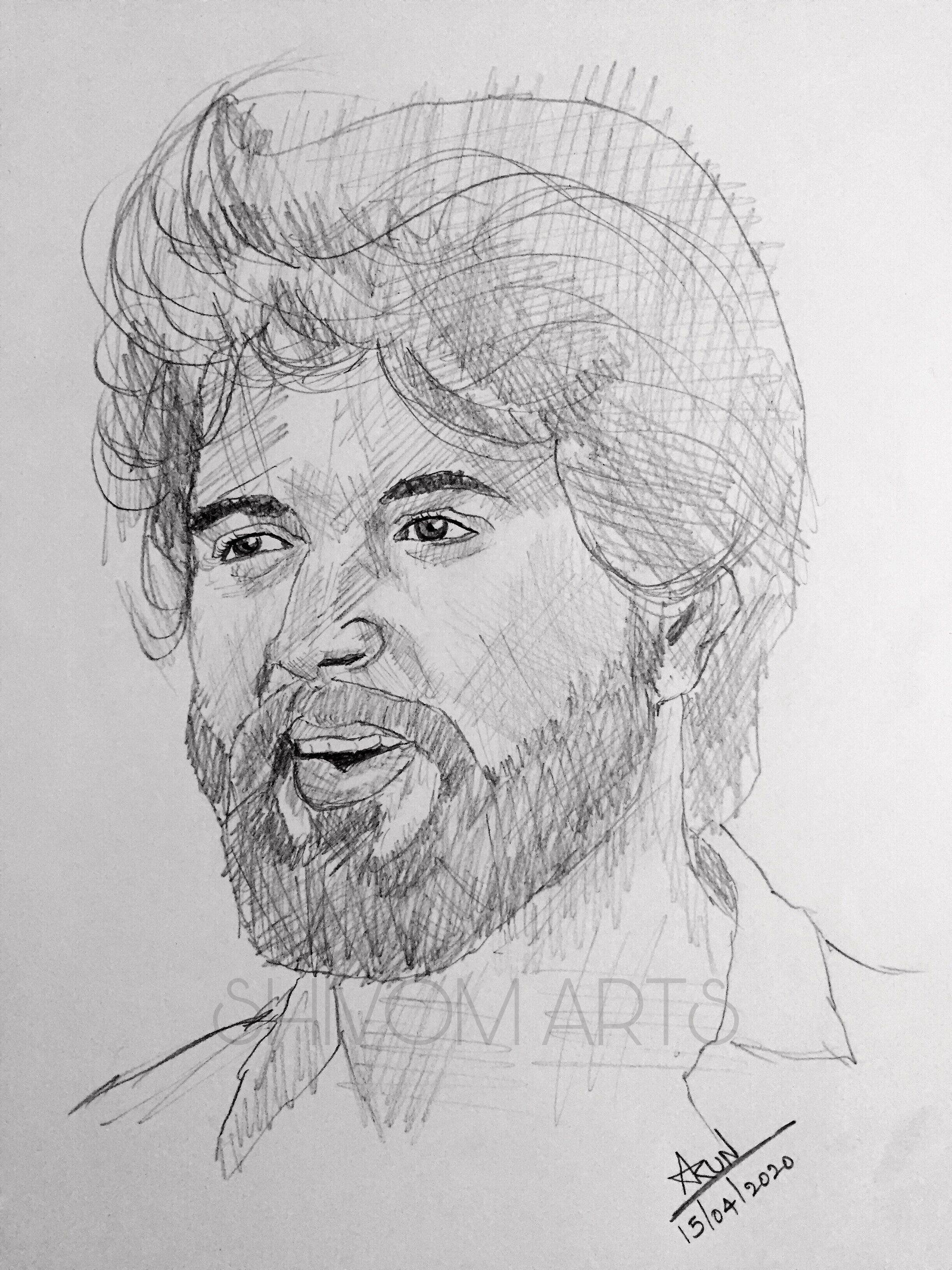 Vijay Devarakonda Pencil Sketch Step by Step | Vijay Devarakonda Drawing  Video | Pencil sketch - YouTube