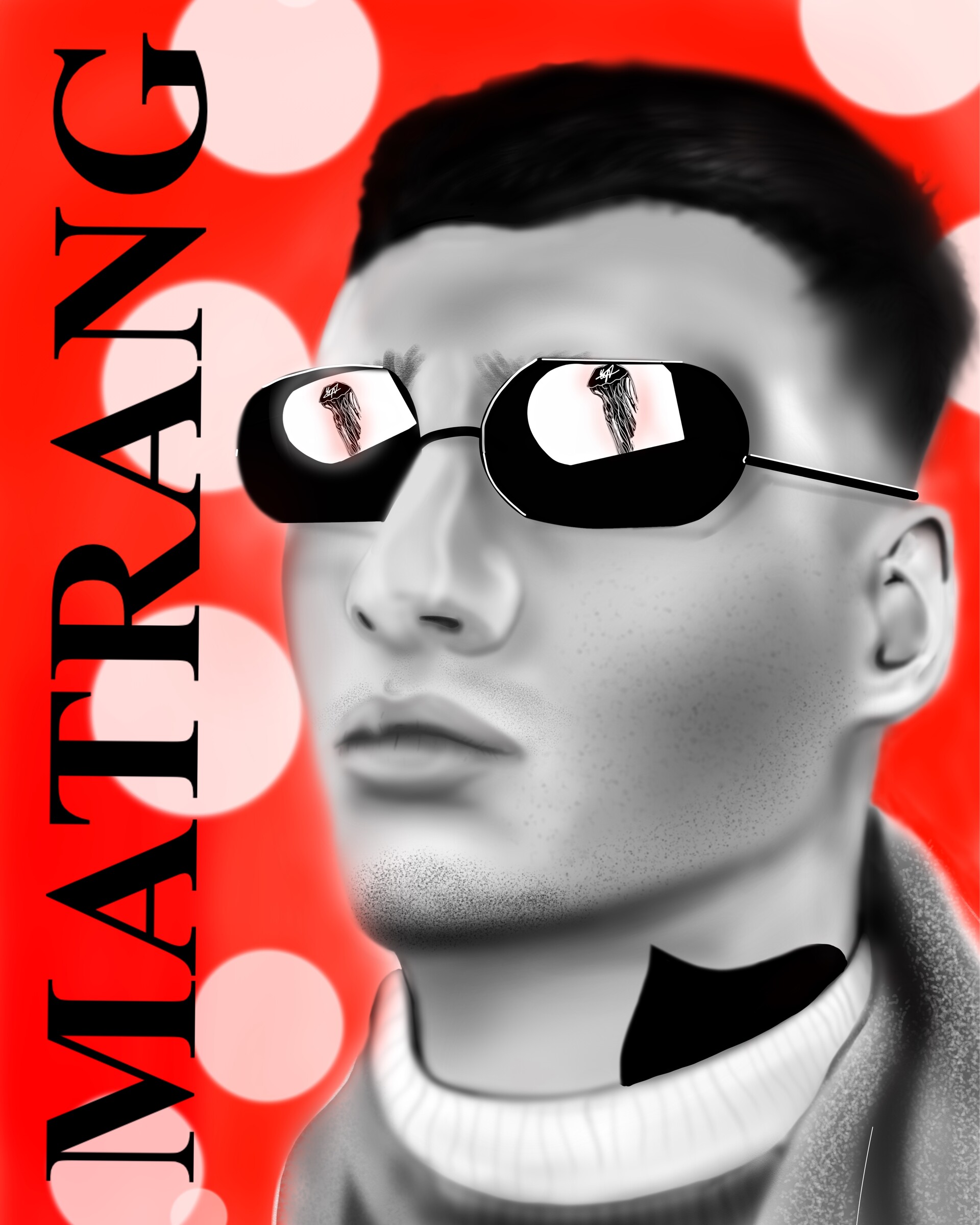 Тату матранга на шее