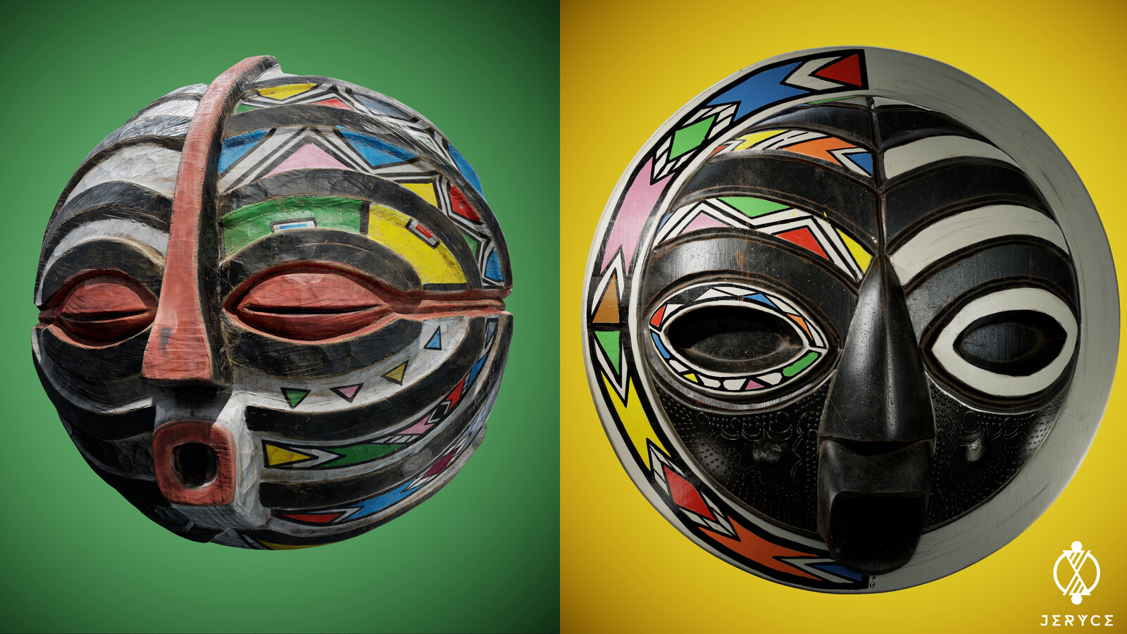 Kifwebe and Ashanti Mask
