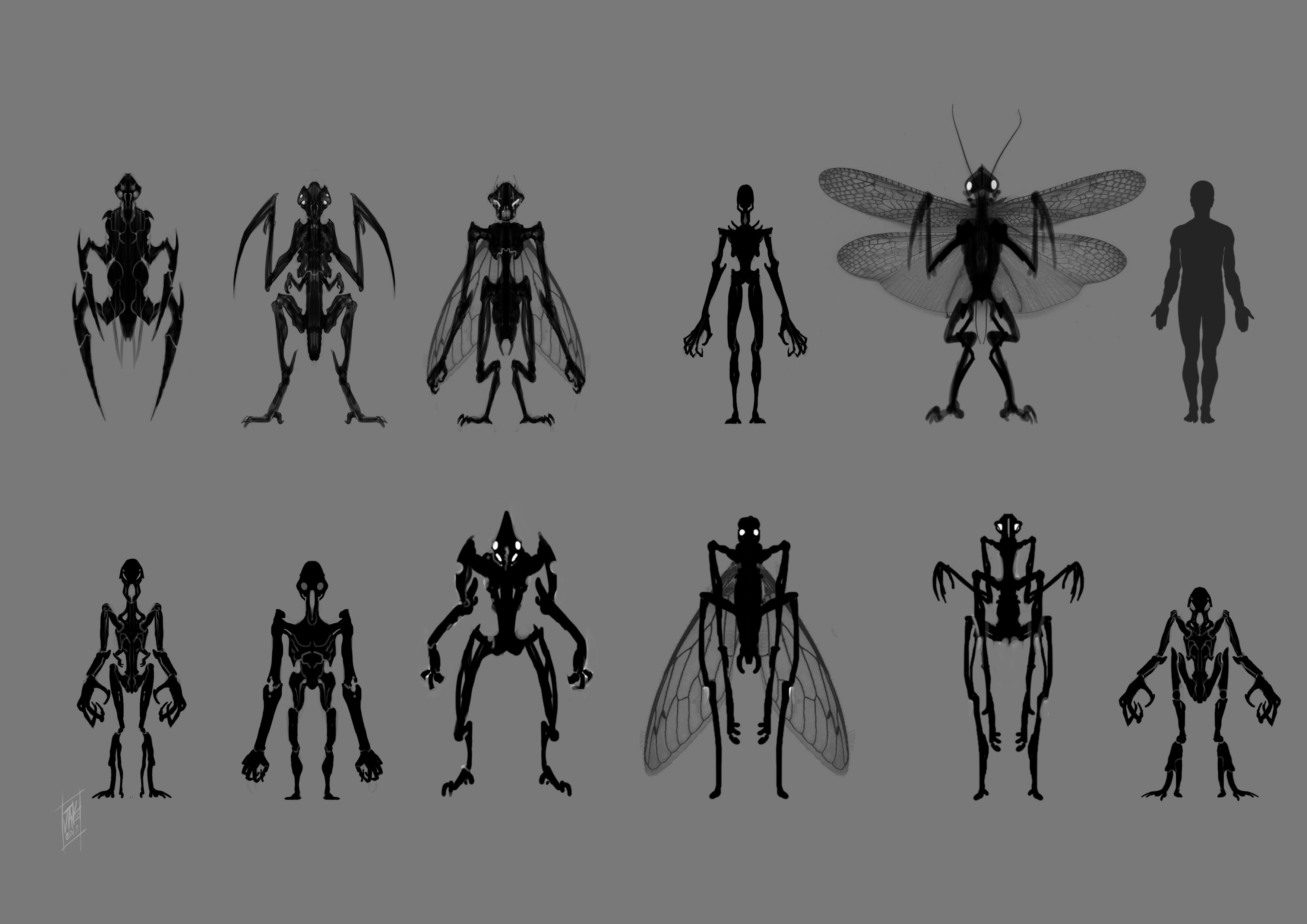 Silhouette proportion variant sketches.