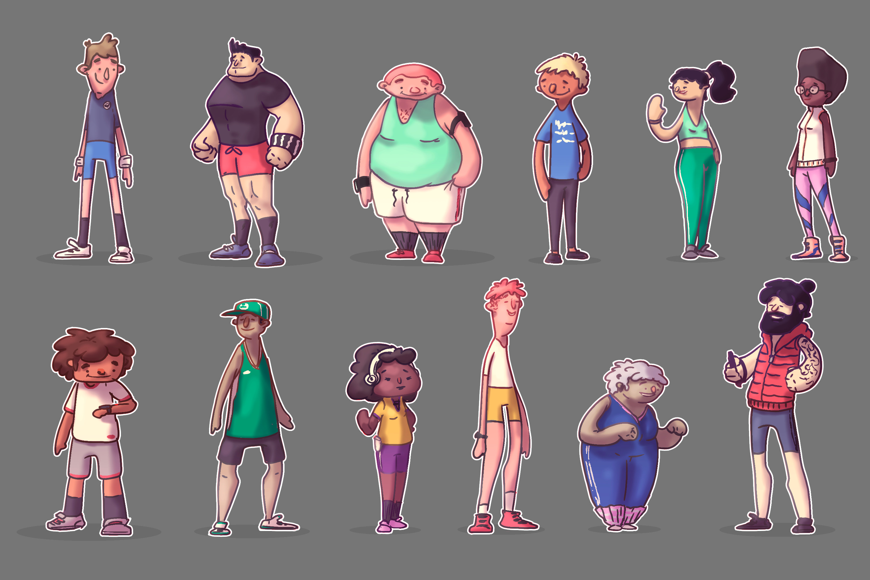 Character Design - running clothes