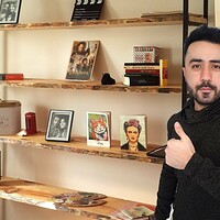 pastel boya ile manzara resmi
