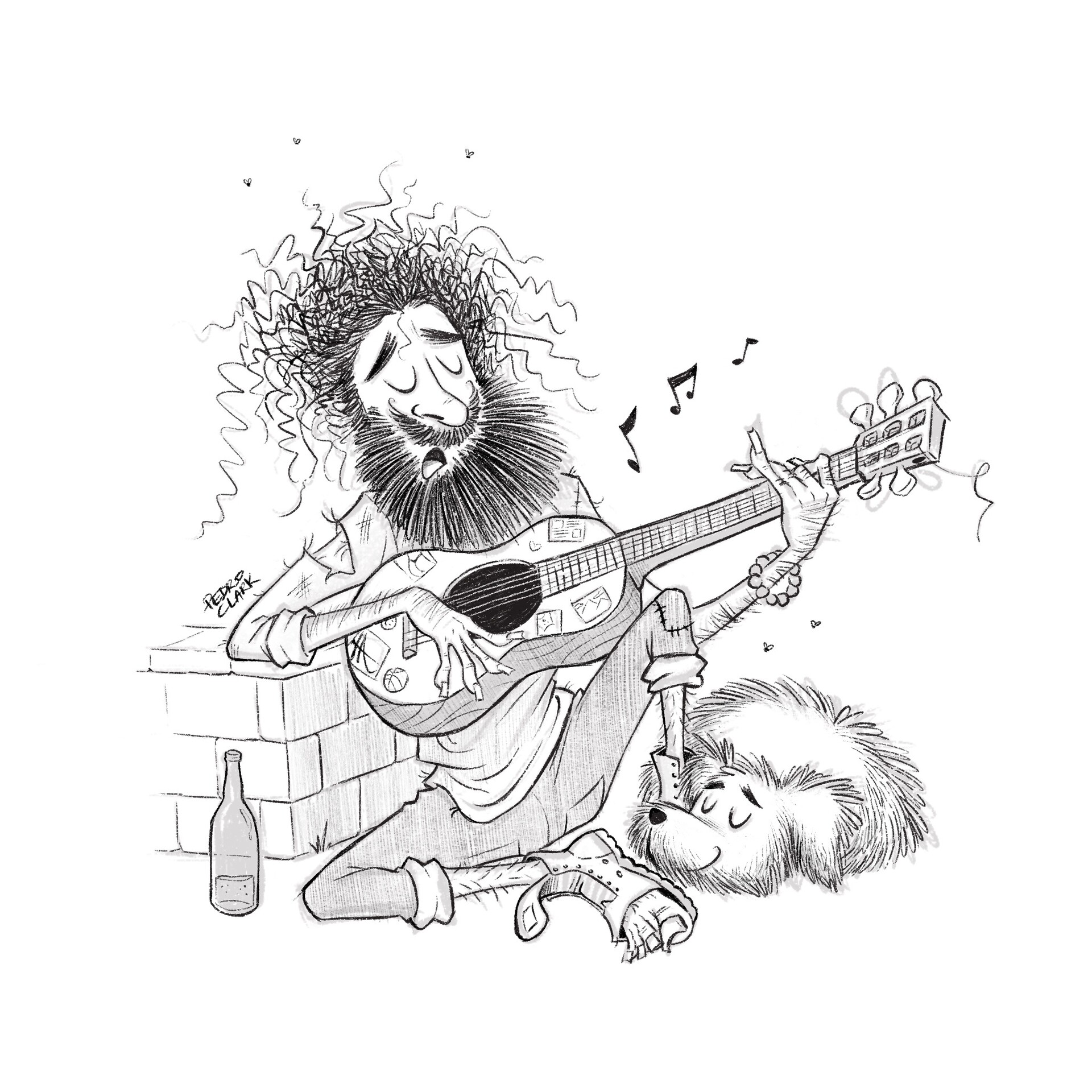 clarks black doodles