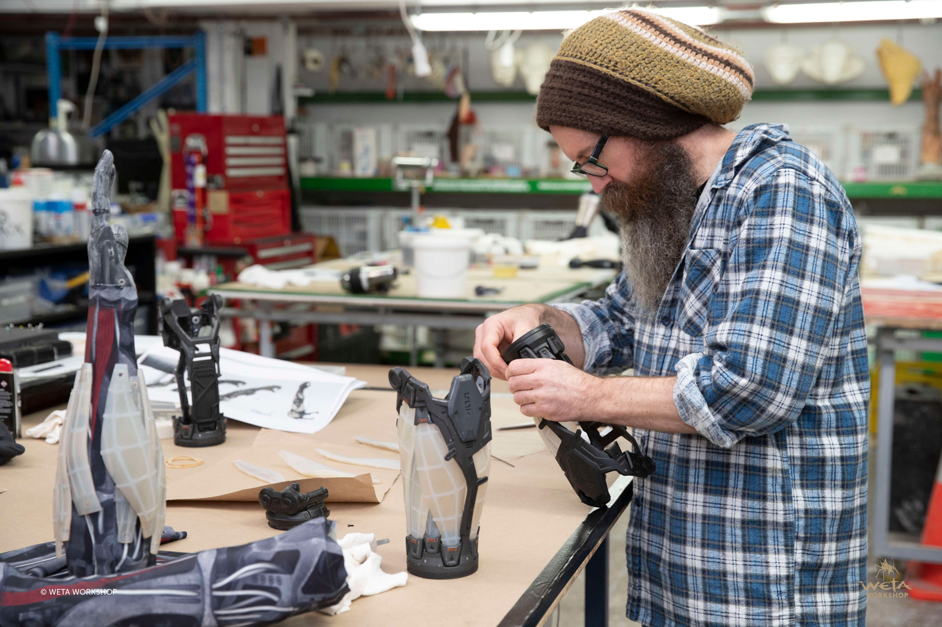 Jason Docherty assembling the Silicon Muscles 