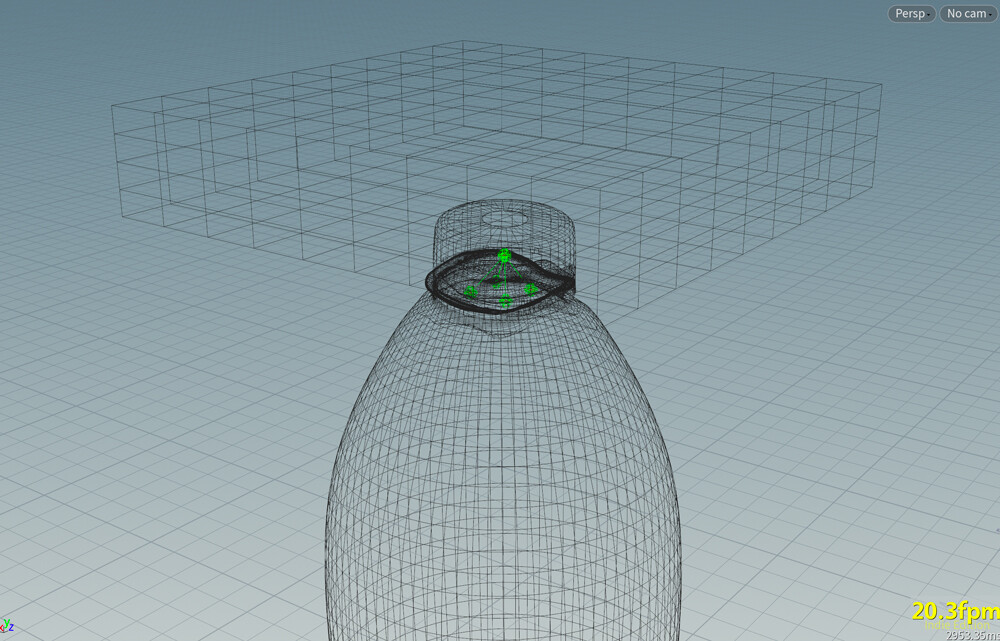 The cap is attached to the top of the bottle so that it can fly away when the bottle is crushed.