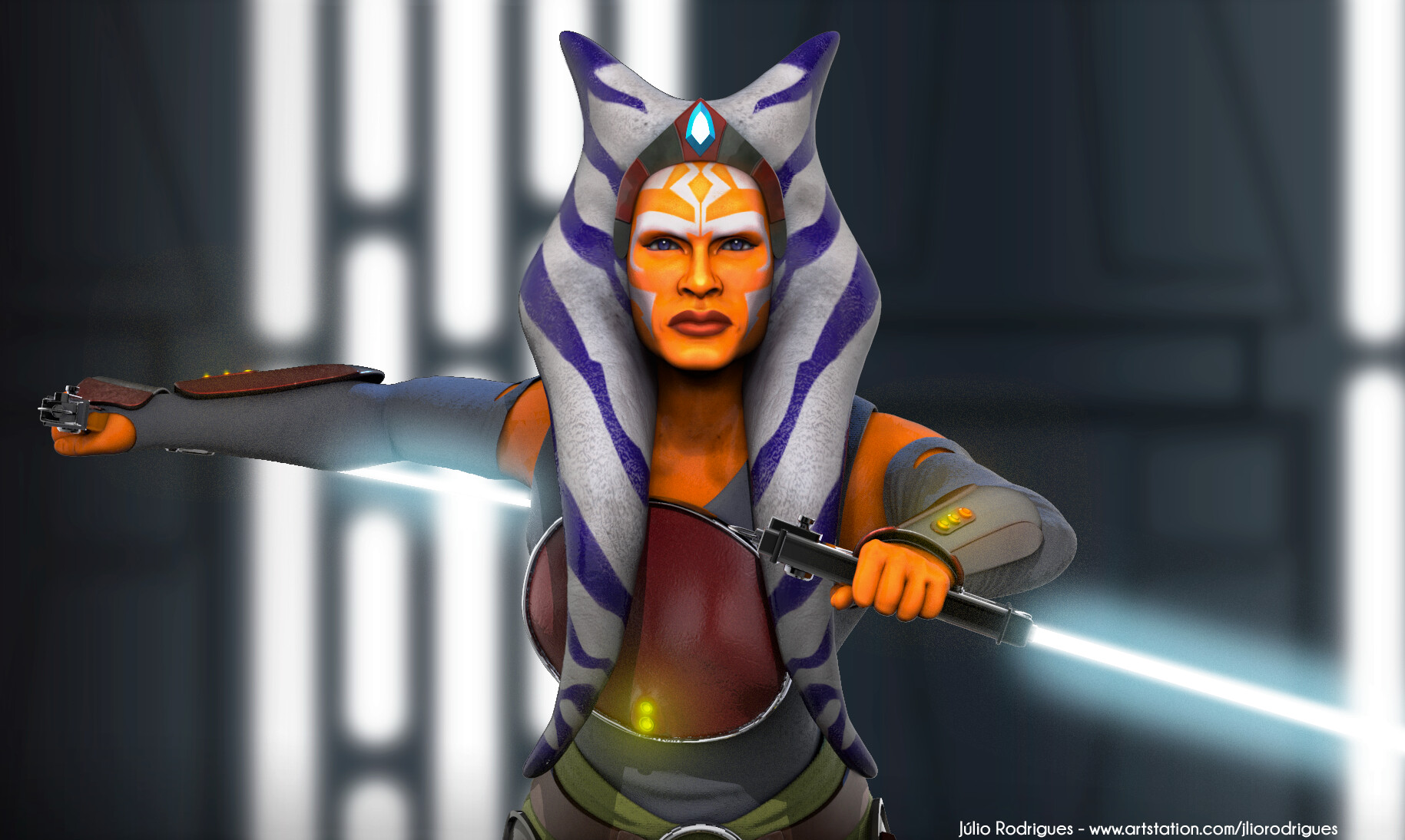 Artstation Ahsoka Tano Julio Rodrigues