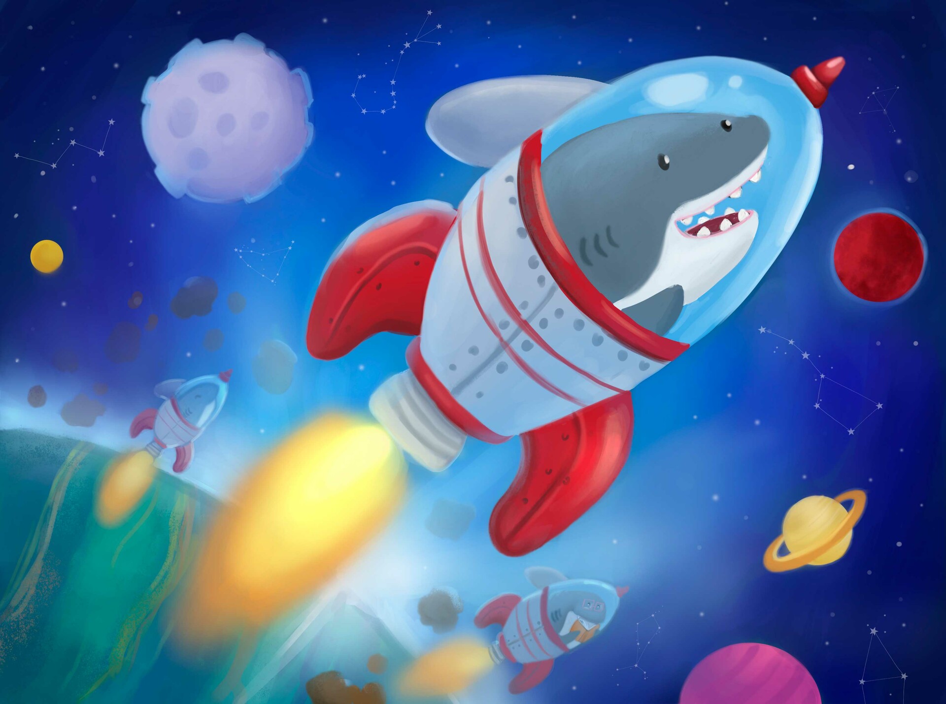 ArtStation Space Sharks