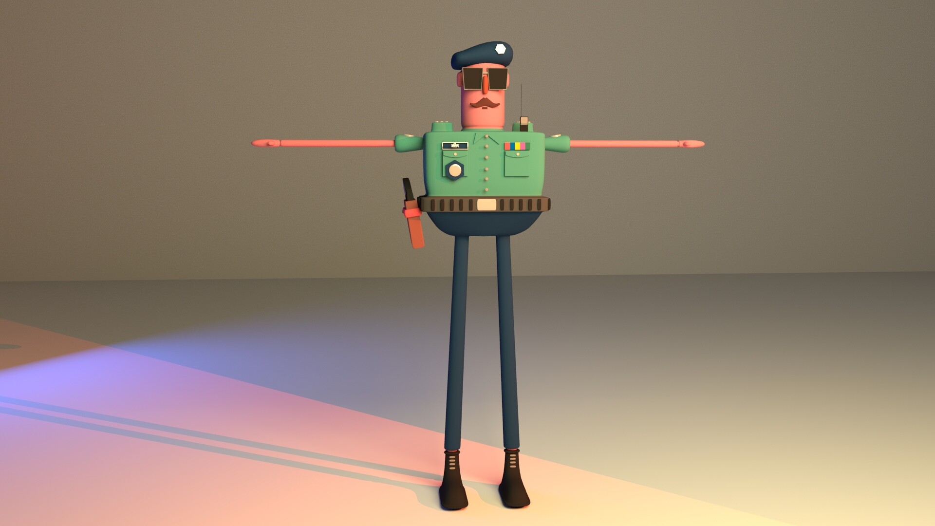 Fahim Intesar 3d Character Design Bd Police