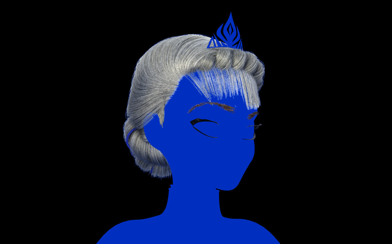 Hair rendered for comp