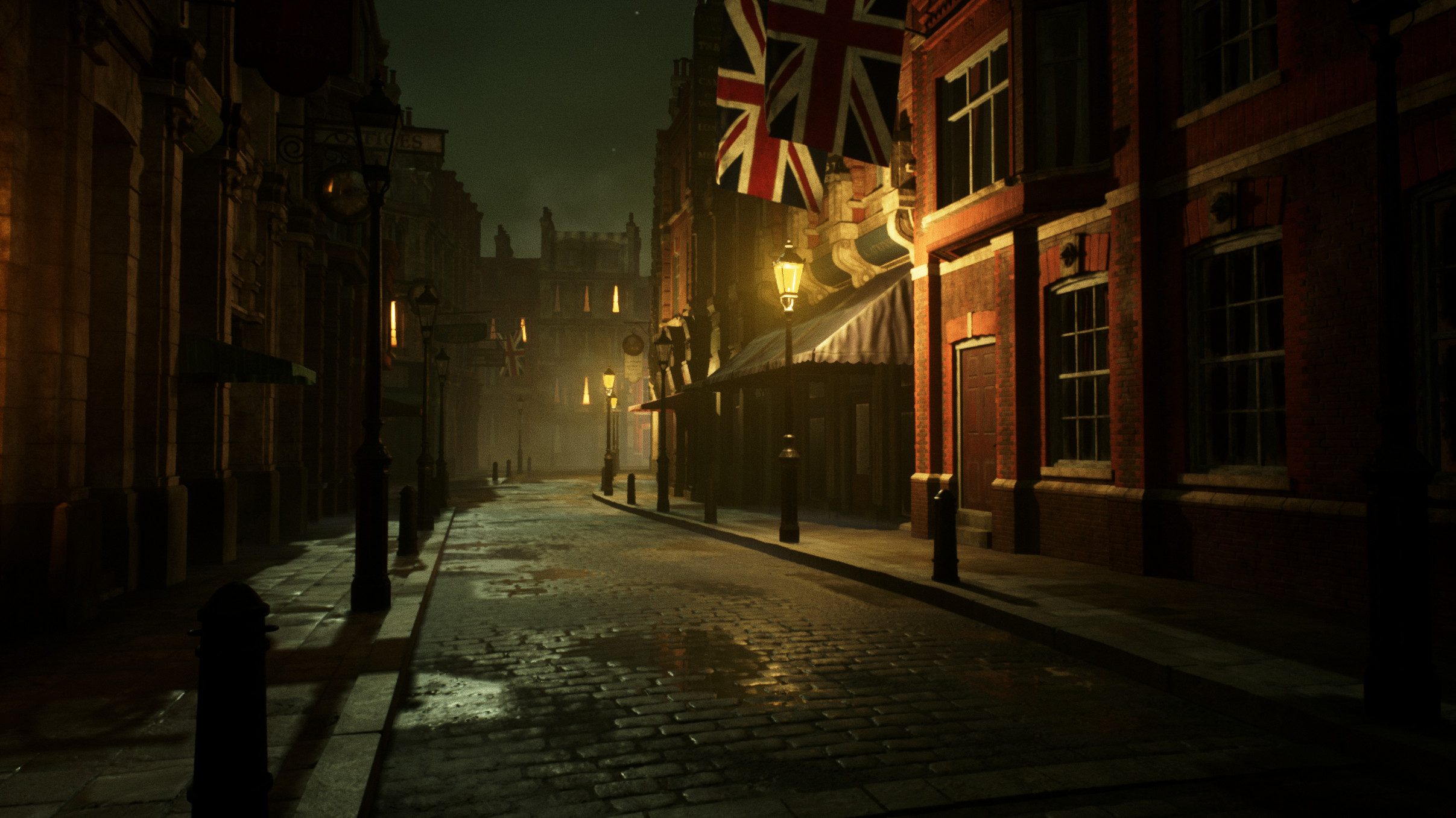 victorian london street night